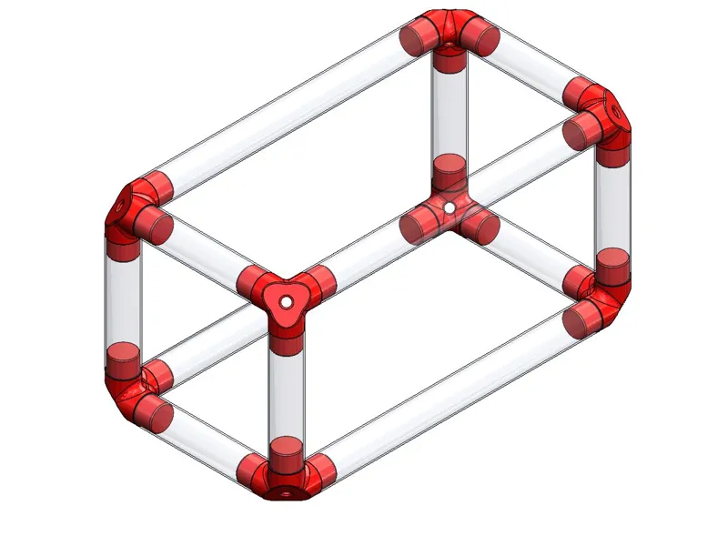 90° Rohrverbinder für 40x1,8 Rohr