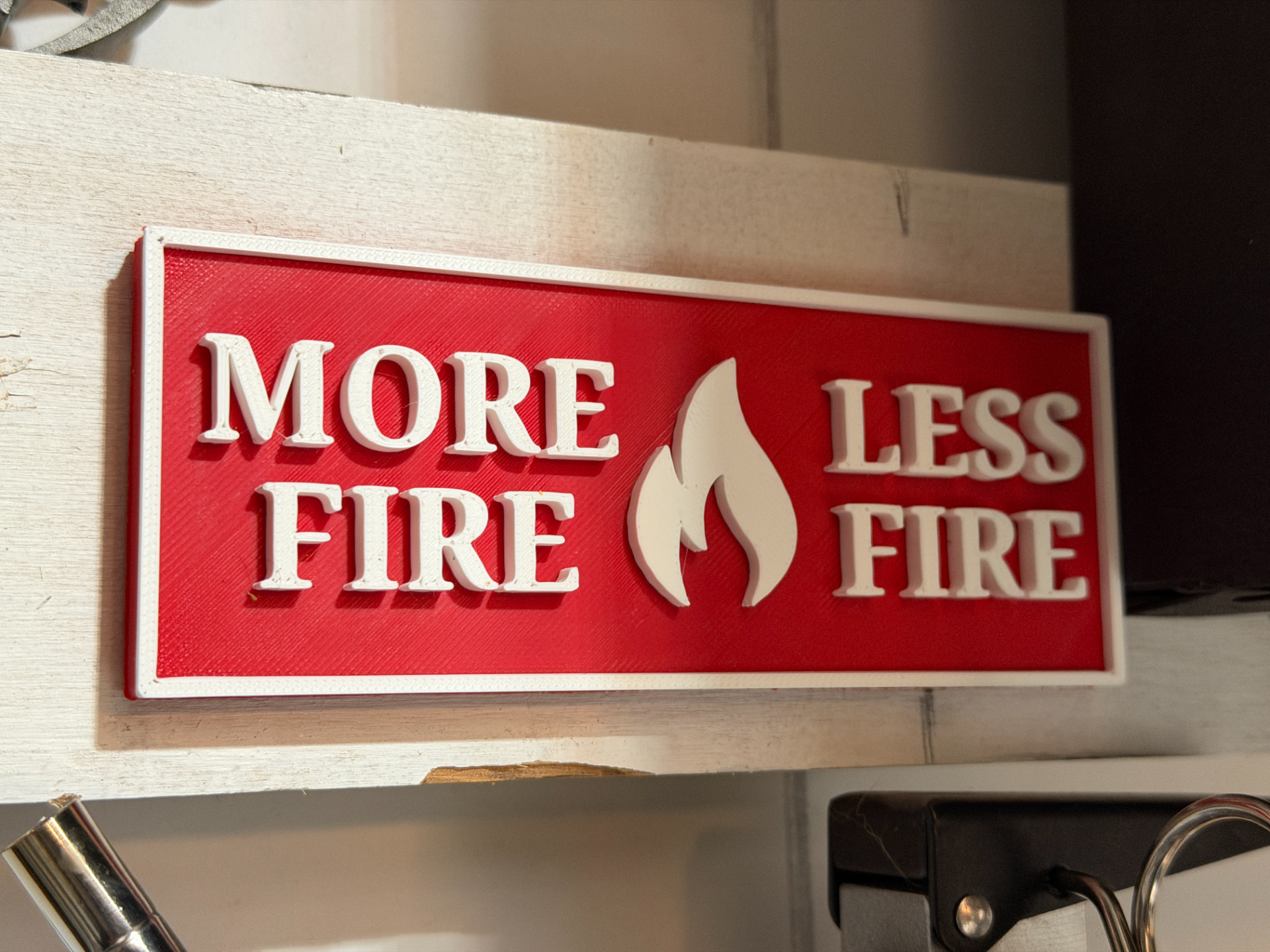 More Fire / Less Fire Sign (Torch + Extinguisher)