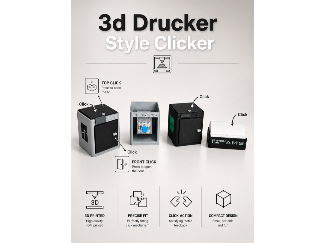 Bambulab Fidget Clicker 3D Printer P2S/P1S Style