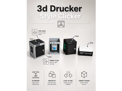 Bambulab Fidget Clicker 3D Printer P2S/P1S Style