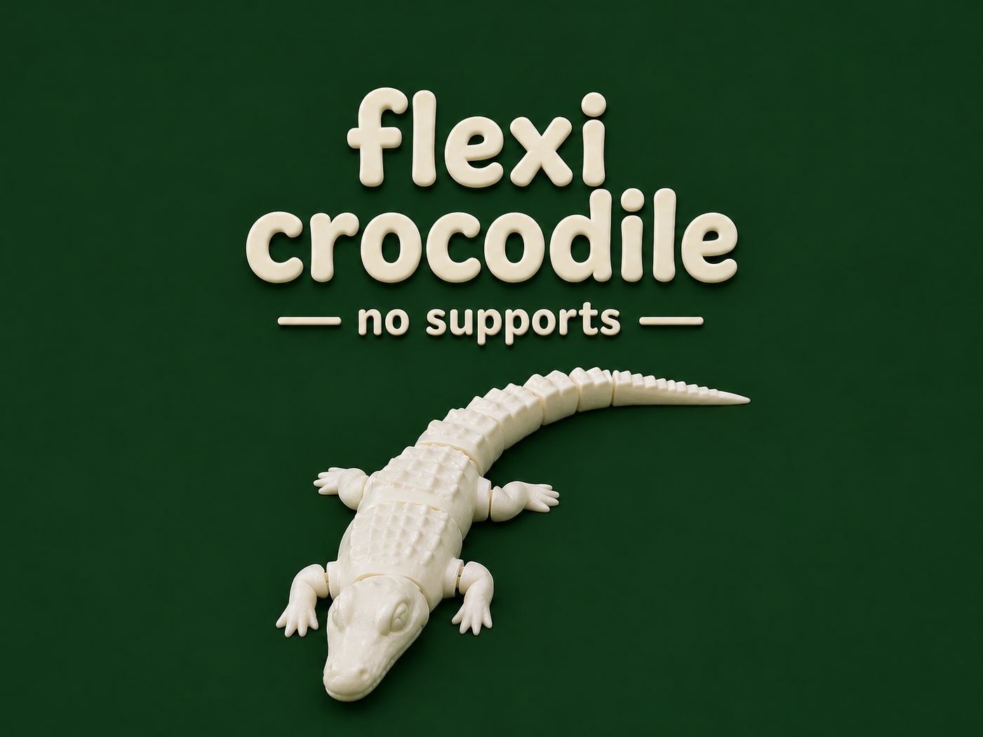 Flexi articulated crocodile