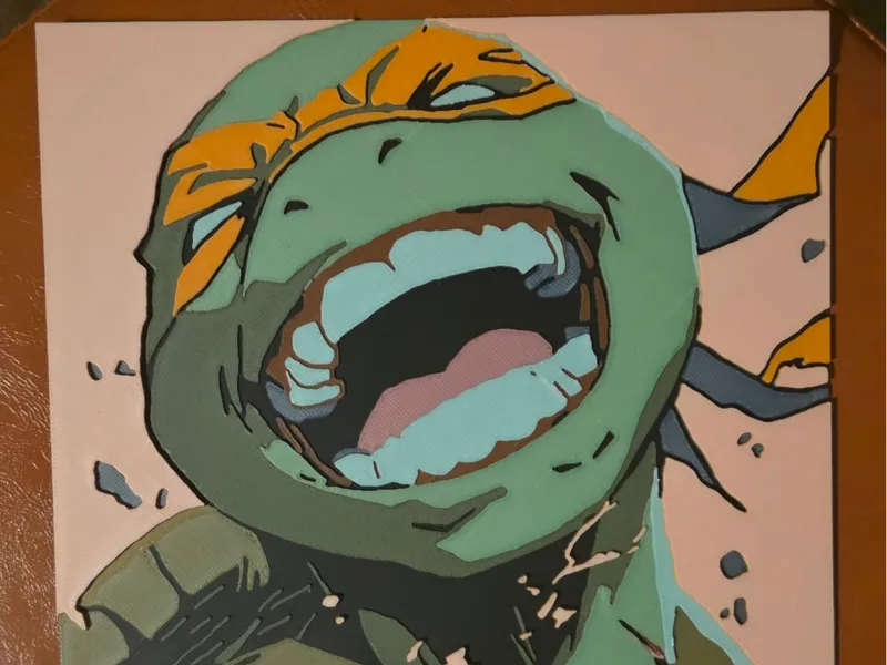 Hueforge:Teenage Mutant Ninja Turtles-Michelangelo