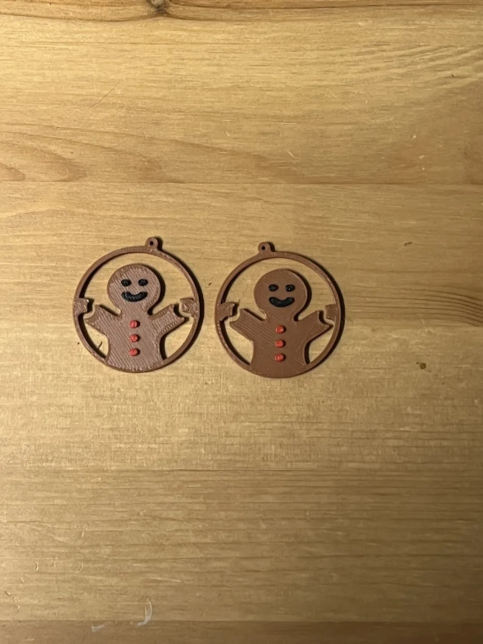 gingerbread man earrings view 2