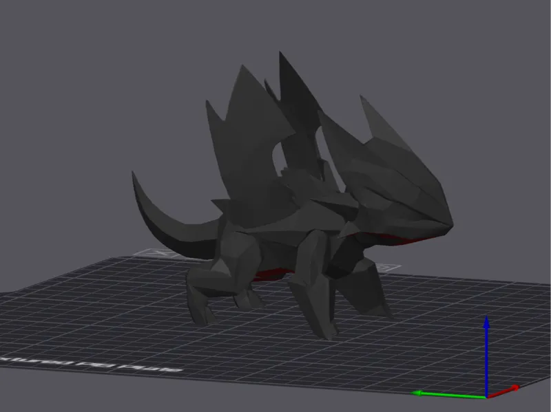 Low Poly No AMS Dragon Monster Pokemon 