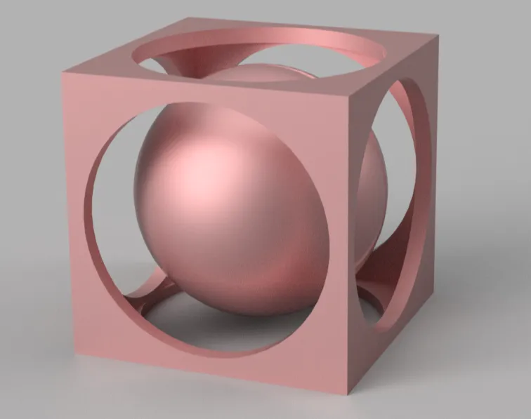 impossible cube (Sphere in a Cube)