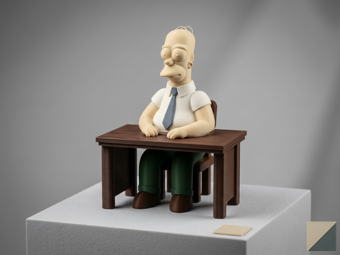 Simpson Office Worker - Sector 7-G Desk Miniature