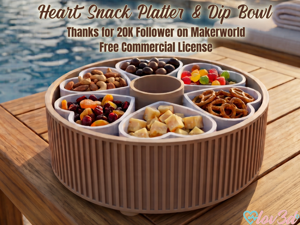 Heart Snack Dip Bowl (Free Commercial License) - 1