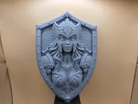Amazonian Shieldmaiden Relief – 0.12mm High Detail