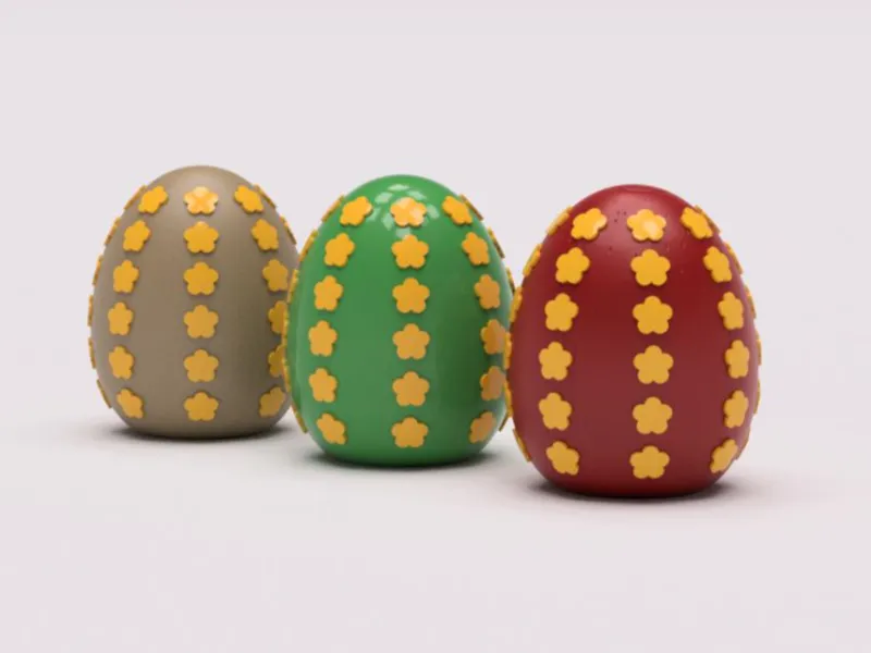 Easter Eggs - Mini Flowers Decor