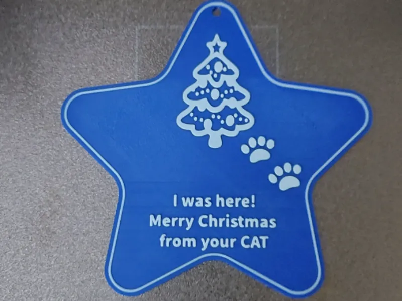 Chrismas Tree Cat Sign