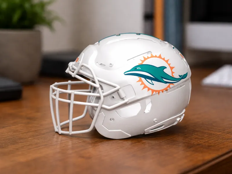 Miami Dolphins Football Helmet - With Stripe