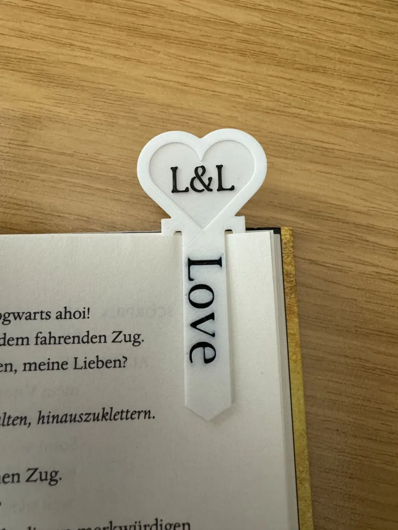 Bookmark heart / Lesezeichen Herz