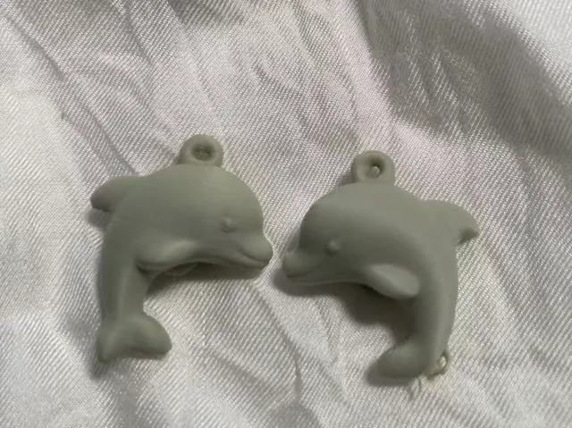 立体海豚耳环