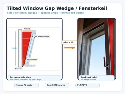 Tilted Window Gap Wedge seal gasket