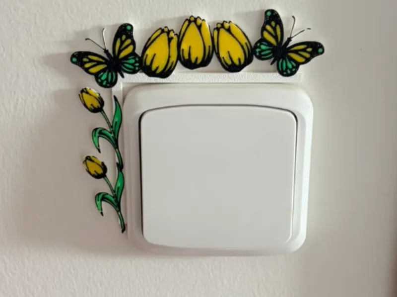 Spring decoration for light switch(butterfly,tulip