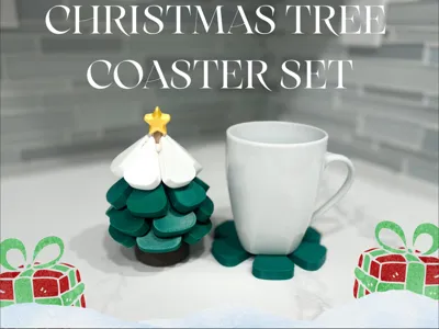 Chirstmas Tree Coaster Set