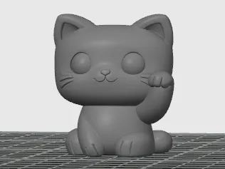 Kawaii Lucky Cat-Chibi Maneki Neko.No Support