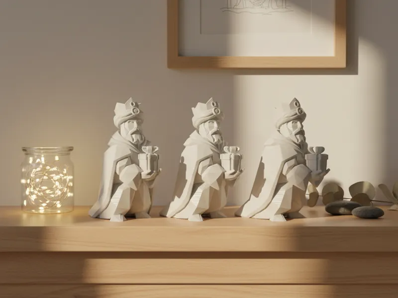Geometric Wise Men - Nativity Decor