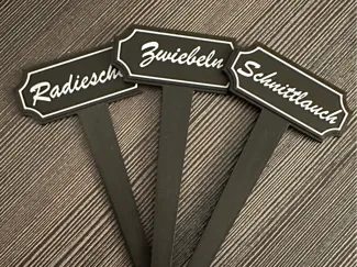 Gemüsestecker mit anpassbaren Namen