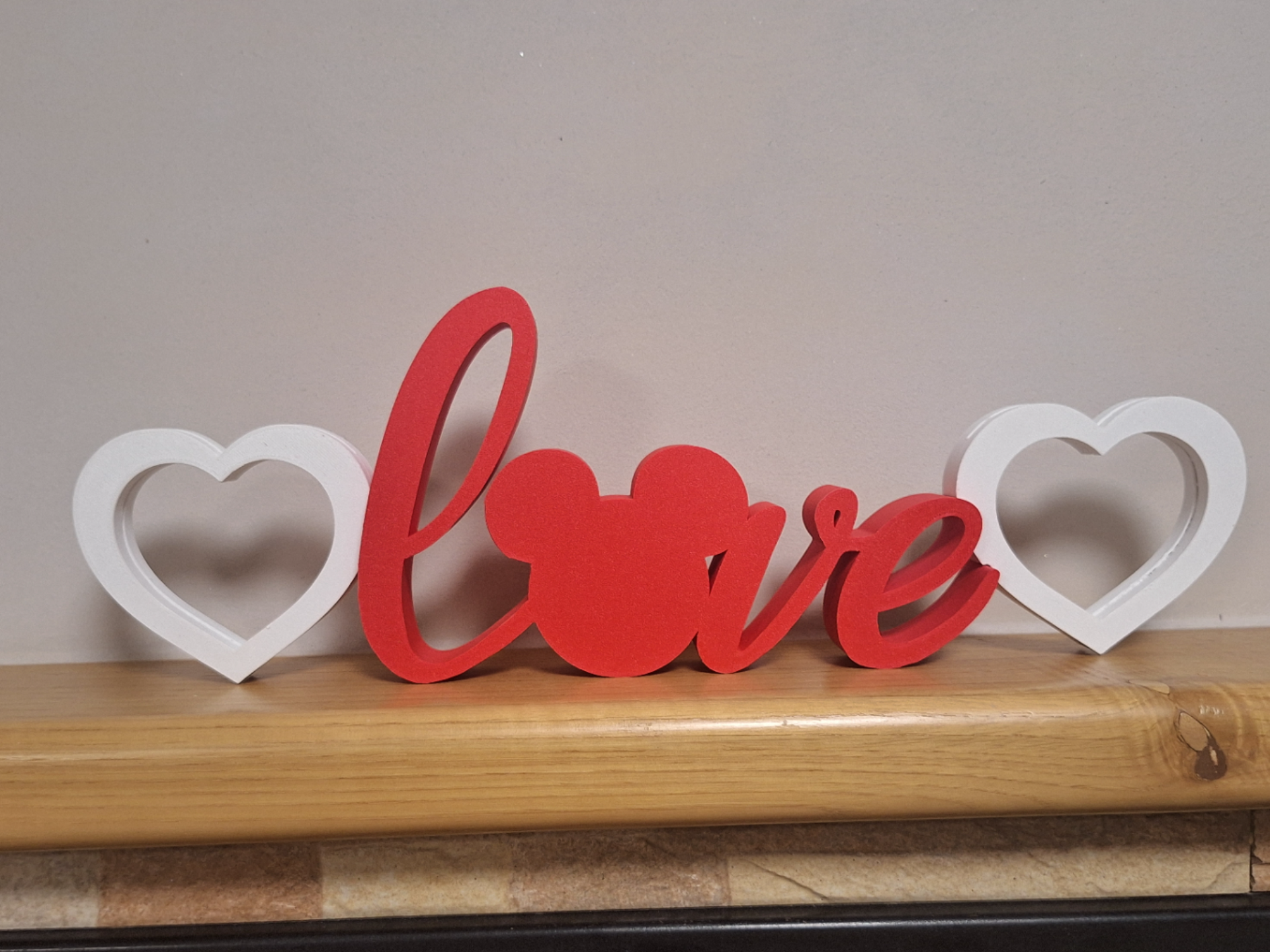 3D LOVE Photo Frame: Interlocking Hearts Template