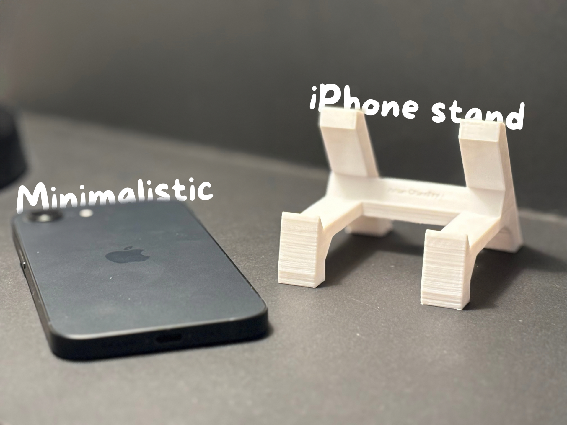 Minimalistic iPhone stand (PolyGrip) 3D model
