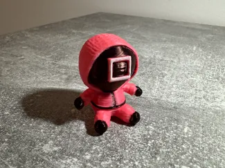 Squid game soldier guard doll