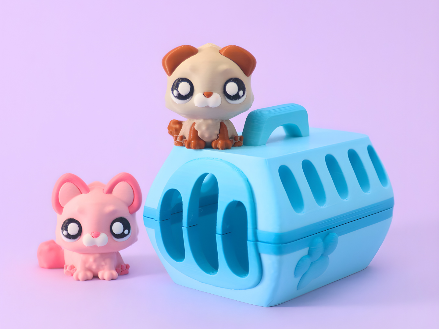 Pet Carrier and Dog Mini|Print in Place|No Support - 1
