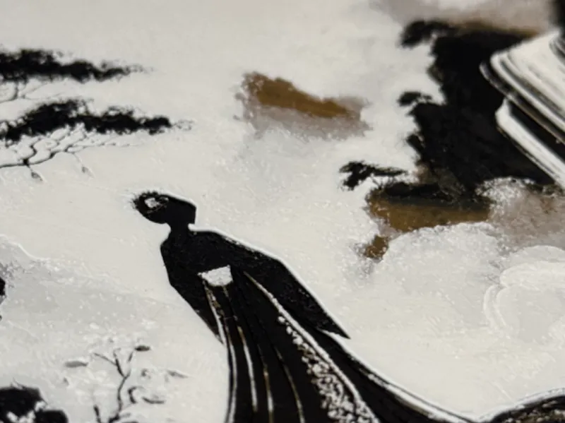 Princess in the Mountains Relief Painting