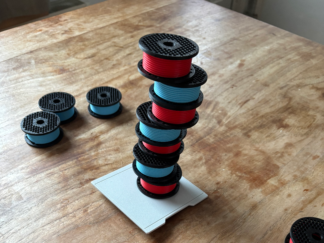 Spool stacking game