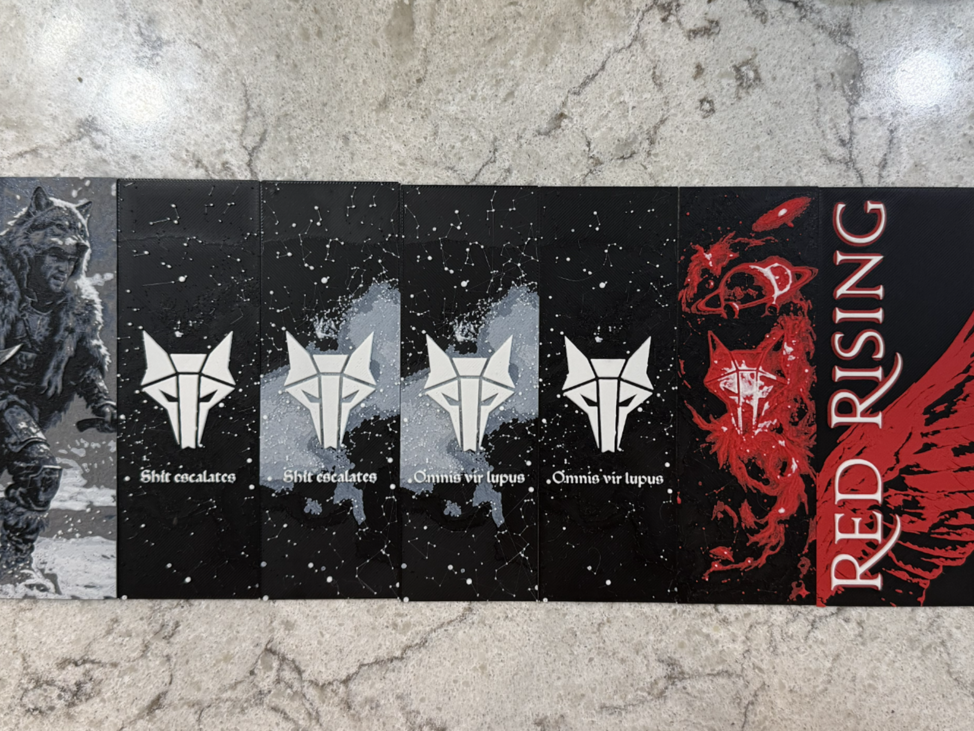 Red Rising Bookmarks, HueForge