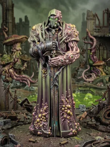 Escenografía en miniatura: Corrupted Grimdark Hooded Guardian Statue Terrain — vista de referencia 2