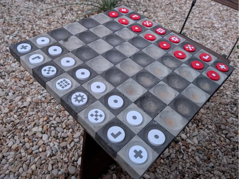 Learn Chess!  + Flip for Checkers Pieces
