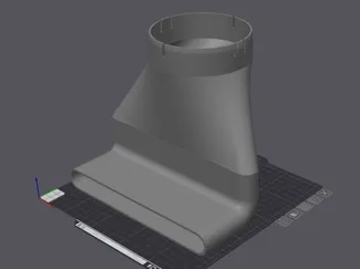 Aufsatz für Klimaschlauch 125 mm