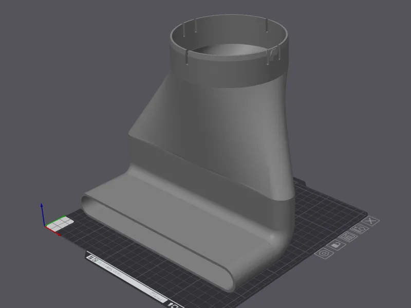 Aufsatz für Klimaschlauch  125 mm 