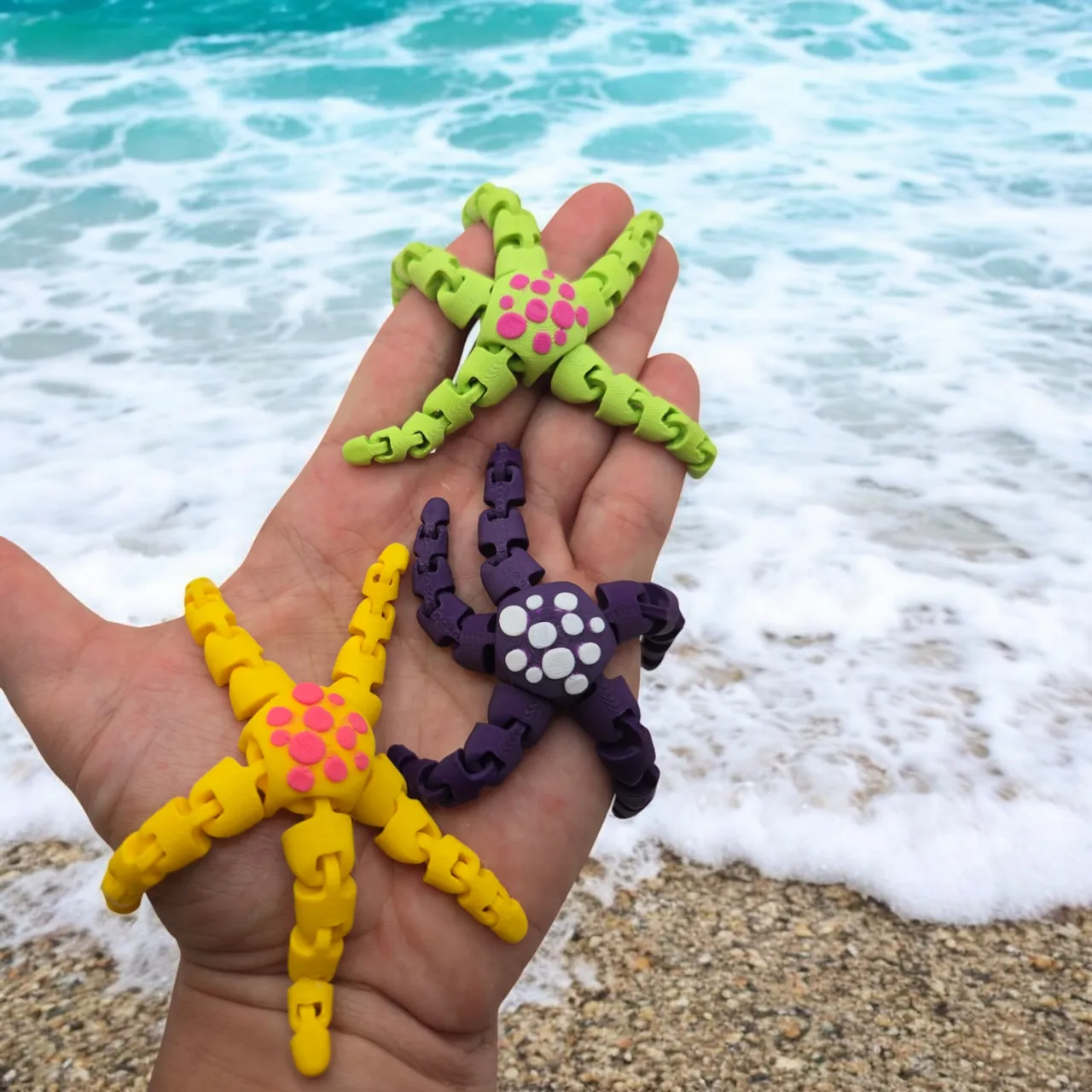 Articulated Spotted Starfish - Fidget, No Supports view 2