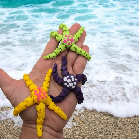 Articulated Spotted Starfish - Fidget, No Supports view 2