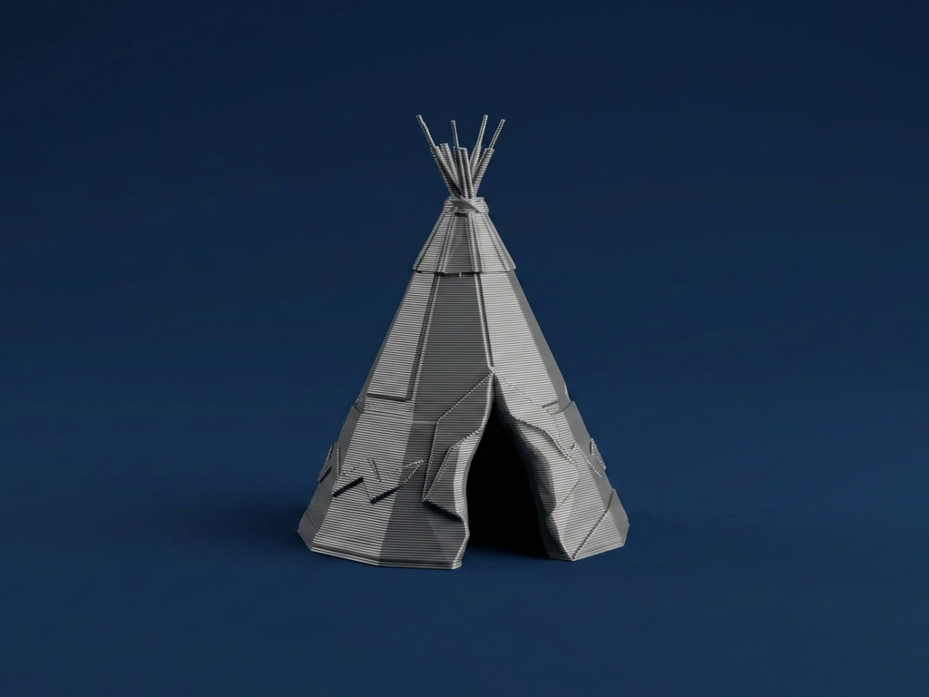 Mini Tipi Tent – Tribal Hut Diorama