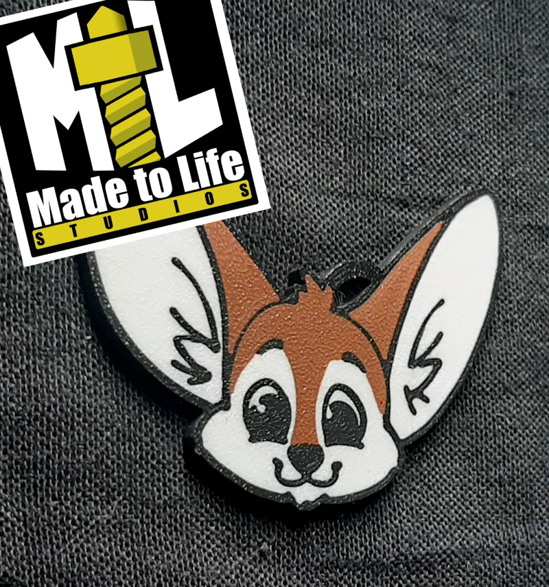 MULTI COLOR FENNEC FOX KEYCHAIN