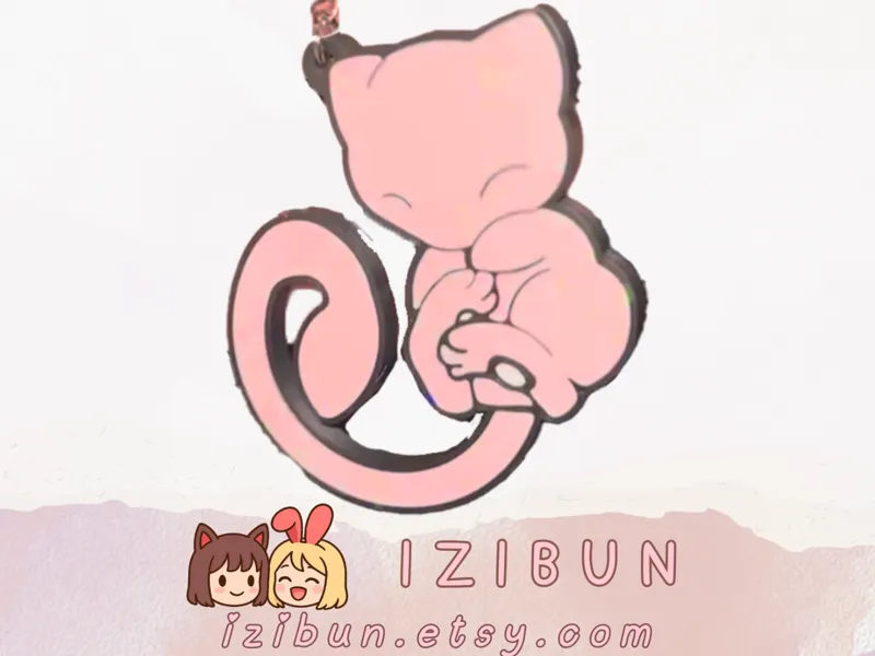 Mew Pokemon Keychain