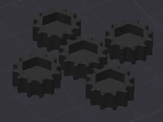1/4 Inch Hex Head Thumb Screw - PETG