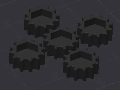 1/4 Inch Hex Head Thumb Screw - PETG