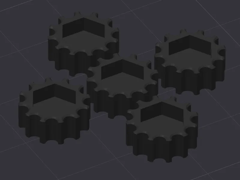 1/4 Inch Hex Head Thumb Screw - PETG
