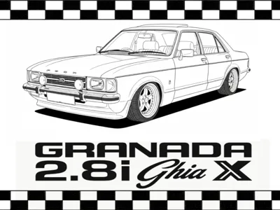 Hueforge Image Of A Ford Granada 2.8i Ghia X