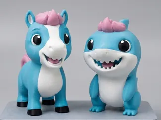 Lucky the Happy Horse & Ruffy the Happy Shark
