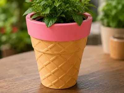Ice Cream Planter – Ice Cream Cone Planter
