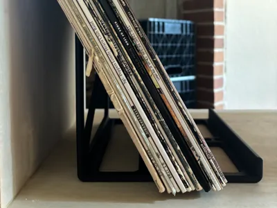 Angled Vinyl Record Stand