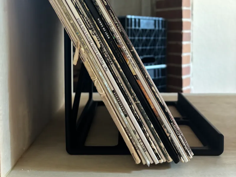 Angled Vinyl Record Stand