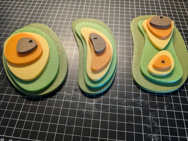Topographic map countour line model