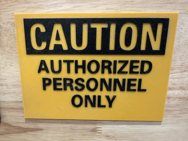 Authorized personnel sign 
