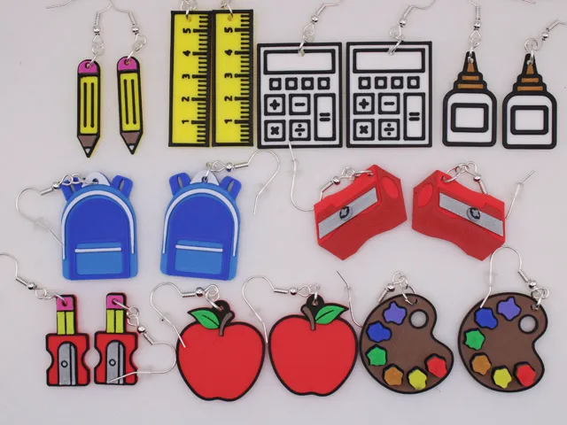 School Supply Earrings